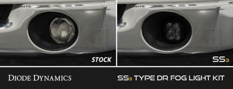 SS3 SAE/DOT Type DR Fog Light Kit Yellow (3000K) Max (38.5 watts) Yellow SAE Fog Diode Dynamics