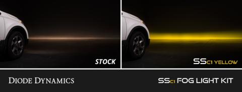SSC1 SAE/DOT Type GBS Fog Light Kit Yellow (3000K) Yellow SAE Fog Diode Dynamics