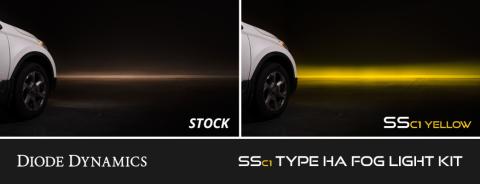 SSC1 SAE/DOT Type HA Fog Light Kit Cool White (6000K) White SAE Fog Diode Dynamics