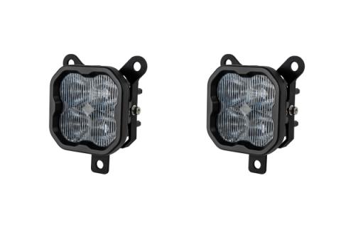 SS3 SAE/DOT Type YS Fog Light Kit Cool White (6000K) Pro (36 watts) White SAE Fog Diode Dynamics