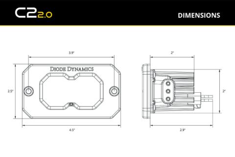 C2 2.0 Pro White Flood Flush RBL Diode Dynamics