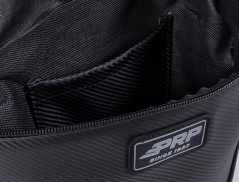 Front Door Bag with Knee Pad for Polaris RZR Driver Side Black PRP Seats