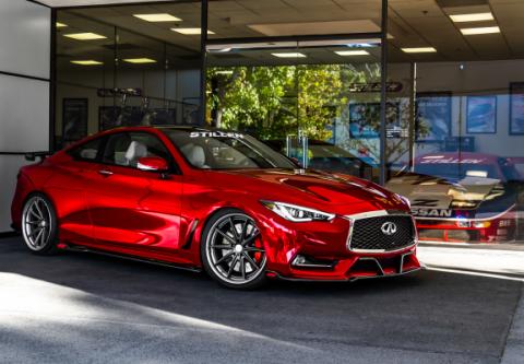 Infiniti Q60 Front Splitter &amp; Winglets Unfinished For 17-21 Infiniti Q60 Stillen