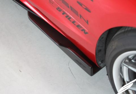 Infiniti Q60 Side Skirts &amp; Rear Corners Matte Black For 17-22 Infiniti Q60 Stillen