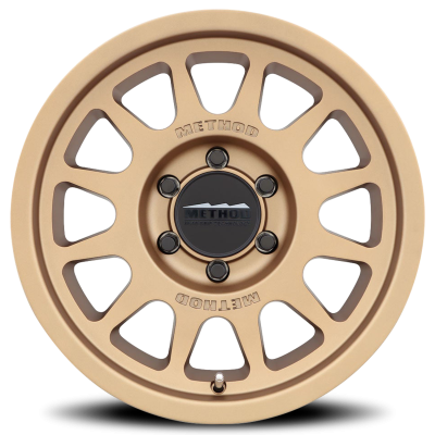 Aluminum Wheels 17x8.5 Bead Grip MR703 Bolt Pattern 6 On 135 Offset 0 Lip Size 1.18 Method Bronze BRZ Method