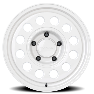 Aluminum Wheels 15x7 501SA Convoy Salt White 5 On 114.3 Bolt Pattern 83.82 Bore -10 Offset Nomad Wheels