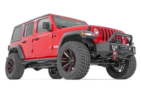 Nerf Steps Wheel to Wheel 4 Door Jeep Wrangler JL 4WD (18-23) Rough Country