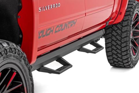 SRL2 Adj Aluminum Step Crew Cab Silverado/Sierra 1500/2500HD/3500HD (07-18 &amp; Classic) Rough Country