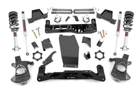 6 Inch Lift Kit Alu/Stamp Steel M1 Struts/M1 Silverado/Sierra 1500 (14-18 &amp; Classic) Rough Country