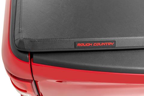 Soft Tri-Fold Bed Cover 5 Foot 10 Inch Bed Chevy/GMC Sierra 1500 (19-26)/Silverado 1500 (19-26) Rough Country