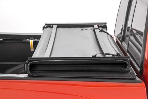 Soft Tri-Fold Bed Cover 5 Foot 10 Inch Bed Chevy/GMC Sierra 1500 (19-26)/Silverado 1500 (19-26) Rough Country