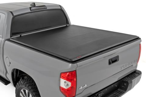 Soft Roll Up Bed Cover 5 Foot 7 Inch Bed Toyota Tundra 2WD/4WD (2007-2021) Rough Country