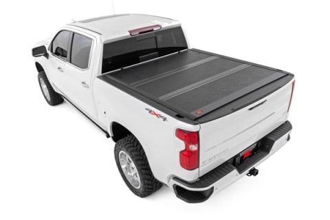 Hard Low Profile Bed Cover 5 Foot 9 Inch Bed Rail Caps Silverado/Sierra 1500/2500HD/3500HD (14-19 &amp; Classic) Rough Country