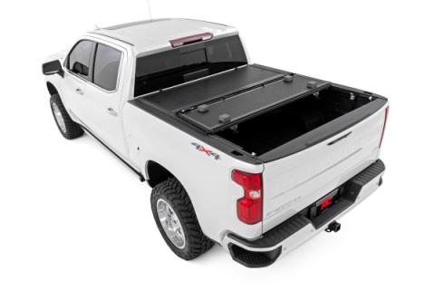 Hard Low Profile Bed Cover 5 Foot 9 Inch Bed Rail Caps Silverado/Sierra 1500/2500HD/3500HD (14-19 &amp; Classic) Rough Country