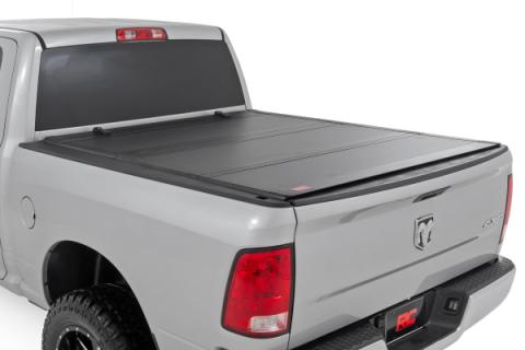 Hard Tri-Fold Flip Up Bed Cover 5 Foot 7 Inch Bed Ram 1500 2WD/4WD (2009-2018 &amp; Classic) Rough Country
