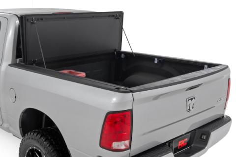 Hard Tri-Fold Flip Up Bed Cover 5 Foot 7 Inch Bed Ram 1500 2WD/4WD (2009-2018 &amp; Classic) Rough Country