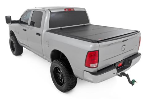 Hard Tri-Fold Flip Up Bed Cover 5 Foot 7 Inch Bed Ram 1500 2WD/4WD (2009-2018 &amp; Classic) Rough Country