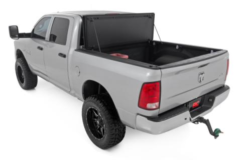 Hard Tri-Fold Flip Up Bed Cover 5 Foot 7 Inch Bed Ram 1500 2WD/4WD (2009-2018 &amp; Classic) Rough Country