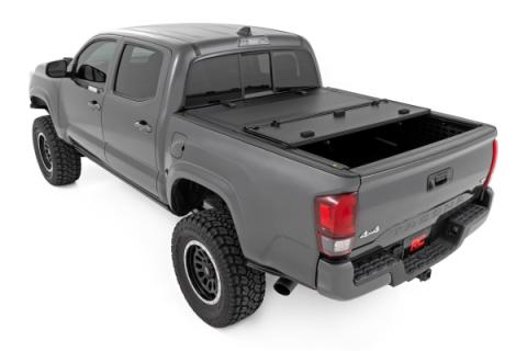 Hard Tri-Fold Flip Up Bed Cover 5 Foot Bed Toyota Tacoma 2WD/4WD (2016-2023) Rough Country