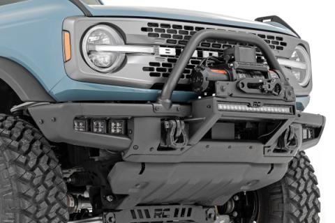 LED Light Kit Fog Mount Triple 2 Inch Black Pair Spot Ford Bronco (21-25) Rough Country