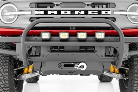 Nudge Bar 3 Inch Wide Angle Led (x4) Oe Modular Steel Ford Bronco (21-25) Rough Country
