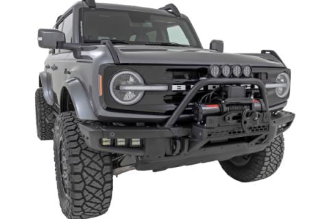 Safari Bar 6.5 Inch Round LED OE Modular Steel Ford Bronco 4WD (21-25) Rough Country