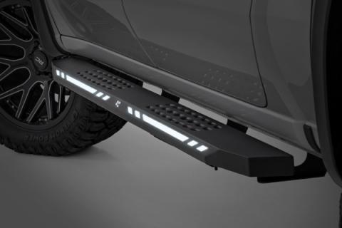 AC2 Running Boards Amber/White Crew Cab Ram 1500/2500/3500 2WD/4WD (2010-2025 &amp; Classic) Rough Country