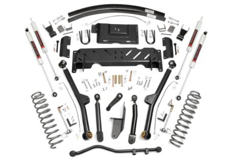 4.5 Inch Lift Kit Long Arm AAL NP242 M1 Jeep Cherokee XJ 4WD (84-01) Rough Country