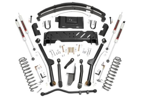 4.5 Inch Lift Kit Long Arm RR Leafs M1 Jeep Cherokee XJ 4WD (84-01) Rough Country