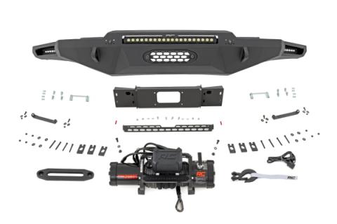 Hybrid Front Bumper 12000S Black LED Toyota Tundra 2WD/4WD (2022-2026) Rough Country