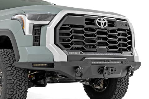 Hybrid Front Bumper 12000S Black LED w/ White DRL Toyota Tundra (22-26) Rough Country
