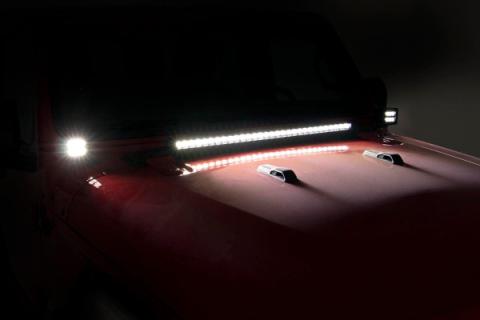 LED Hood Kit 30 Inch Spectrum Series Jeep Gladiator JT/Wrangler JL (18-26) Rough Country