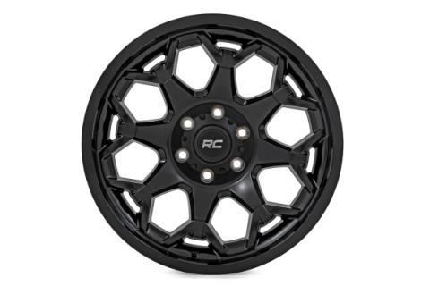 80 Series Wheel One-Piece Semi Gloss Black 20x9 6x135 0mm Rough Country