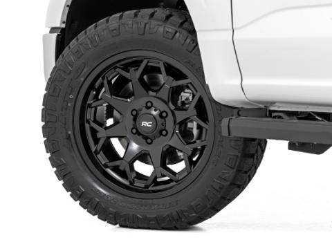 80 Series Wheel One-Piece Semi Gloss Black 20x9 6x135 0mm Rough Country