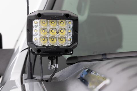 LED Light Kit Ditch 2 Inch Spectrum Pair Spot Chevy 1500 &amp; Silverado/Sierra 2500HD/3500HD (07-14) Rough Country