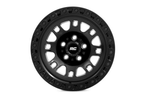 82 Series Wheel One-Piece Semi Gloss Black 15x8 5x4.5 -19mm Rough Country