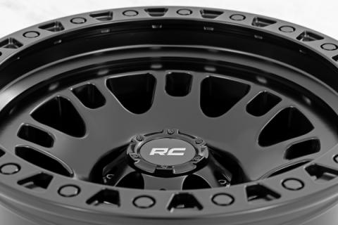 82 Series Wheel One-Piece Semi Gloss Black 15x8 5x4.5 -19mm Rough Country