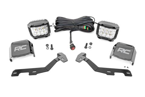 LED Light Kit Ditch Mount 3 Inch OSRAM Wide Ram 1500 2WD/4WD (2019-2026) Rough Country