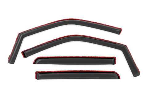 Side Window Deflectors In Channel Rain Guard Ford F-150/Lightning/F-250/F-350/Raptor (15-26) Rough Country