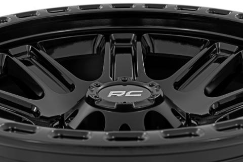84 Series Wheel One-Piece Gloss Black 15x8 5x4.5 -19mm Rough Country