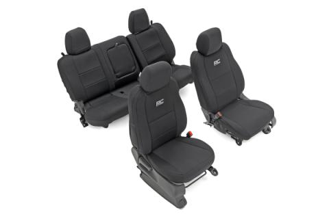 Seat Covers FR &amp; RR Crew Cab Nissan Frontier 2WD/4WD (2022-2026) Rough Country
