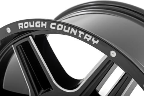92 Series Wheel Machined One-Piece Gloss Black 18x9 5x5 +0mm Rough Country