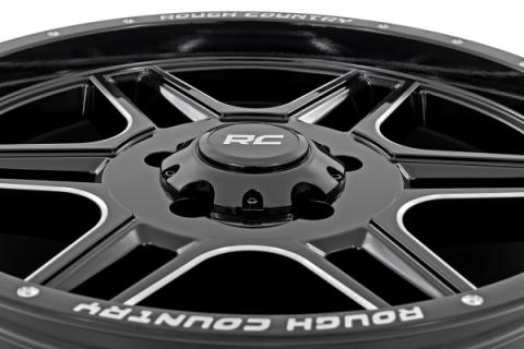 92 Series Wheel Machined One-Piece Gloss Black 18x9 5x5 +0mm Rough Country