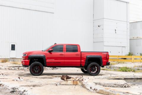 Fender Flares Defender l 5 Foot 9 Inch Bed G1C Overcast Chevy Silverado 1500 (14-18 &amp; Classic) Rough Country