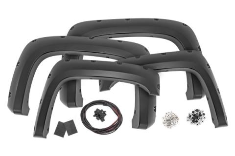 Pocket Fender Flares 6 Foot 7 Inch &amp; 8 Foot Bed 16 Graystone Chevy Silverado 1500/2500HD/3500HD (07-14) Rough Country