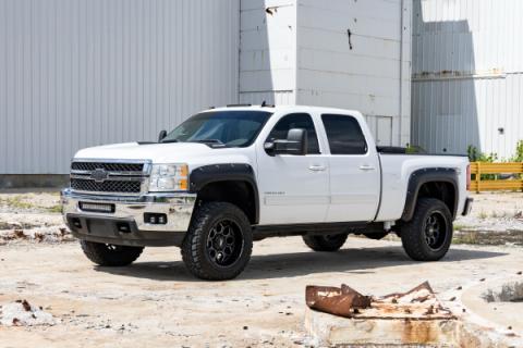 Pocket Fender Flares 6 Foot 7 Inch &amp; 8 Foot Bed 16 Graystone Chevy Silverado 1500/2500HD/3500HD (07-14) Rough Country