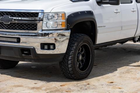 Pocket Fender Flares 6 Foot 7 Inch &amp; 8 Foot Bed 16 Graystone Chevy Silverado 1500/2500HD/3500HD (07-14) Rough Country