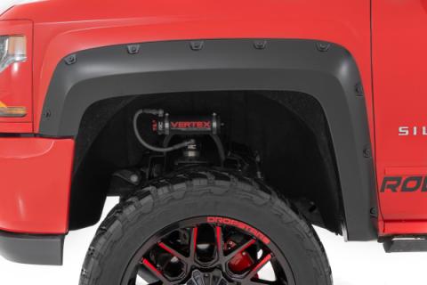 Pocket Fender Flares 6 Foot 7 Inch &amp; 8 Foot Bed Chevy Silverado 1500 (14-18)/Silverado 2500 HD (15-19) Rough Country