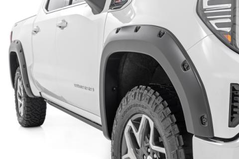 Pocket Fender Flares G1K Stone Blue GMC Sierra 1500 2WD/4WD (2019-2026) Rough Country