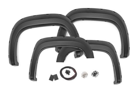 Pocket Fender Flares 5 Foot 9 Inch Bed GAN Silver GMC Sierra 1500 2WD/4WD (07-13) Rough Country